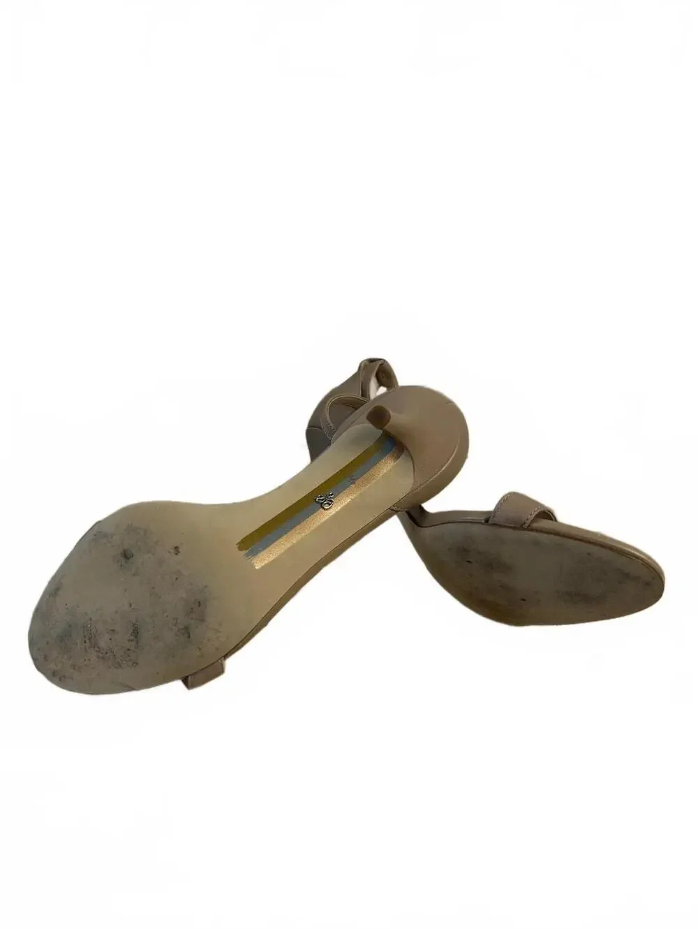Sam Edelman Beige Leather Ankle Strap Sandals Size 7.5 US / 37.5 EUR